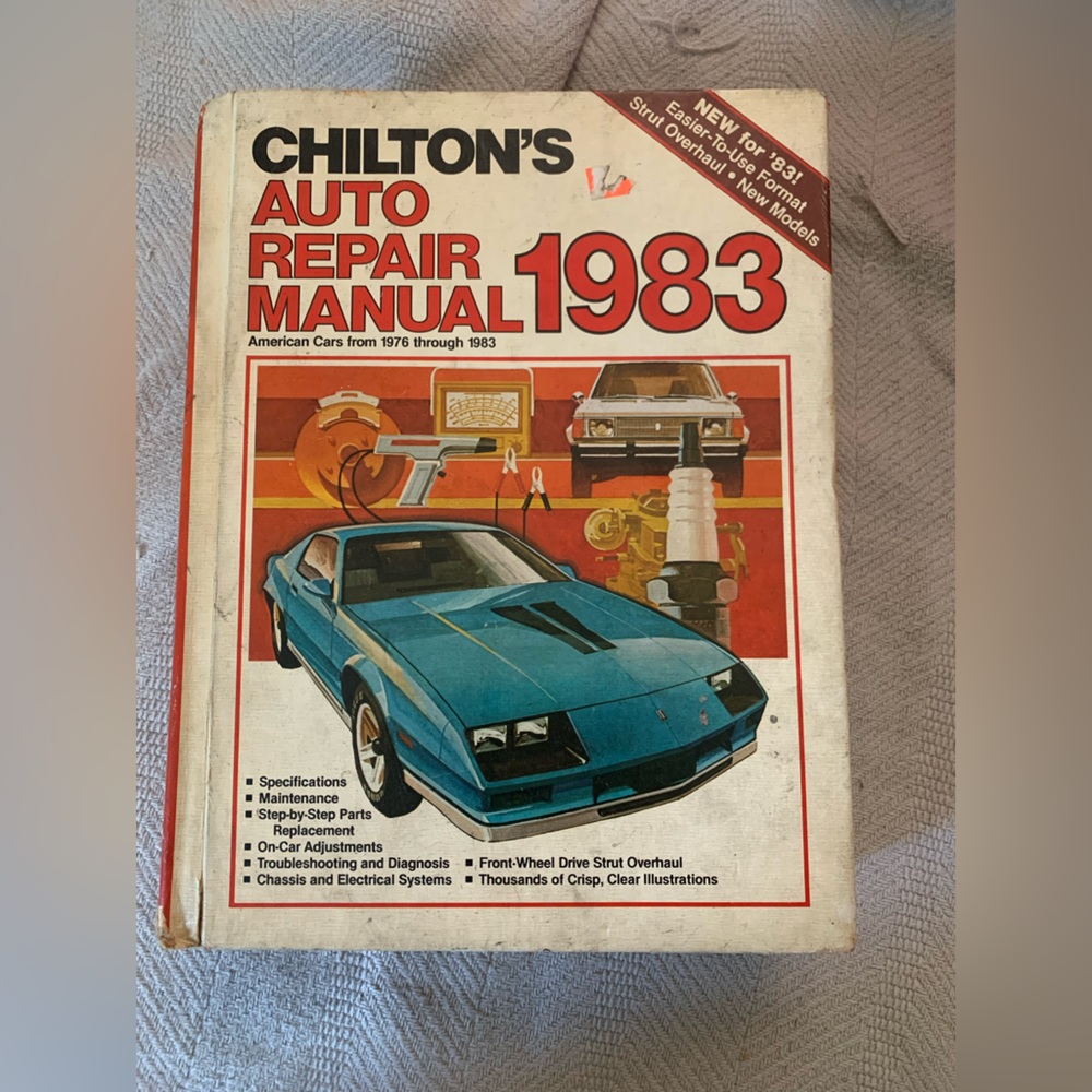 Vintage Chilton’s Auto Repair Book 1983